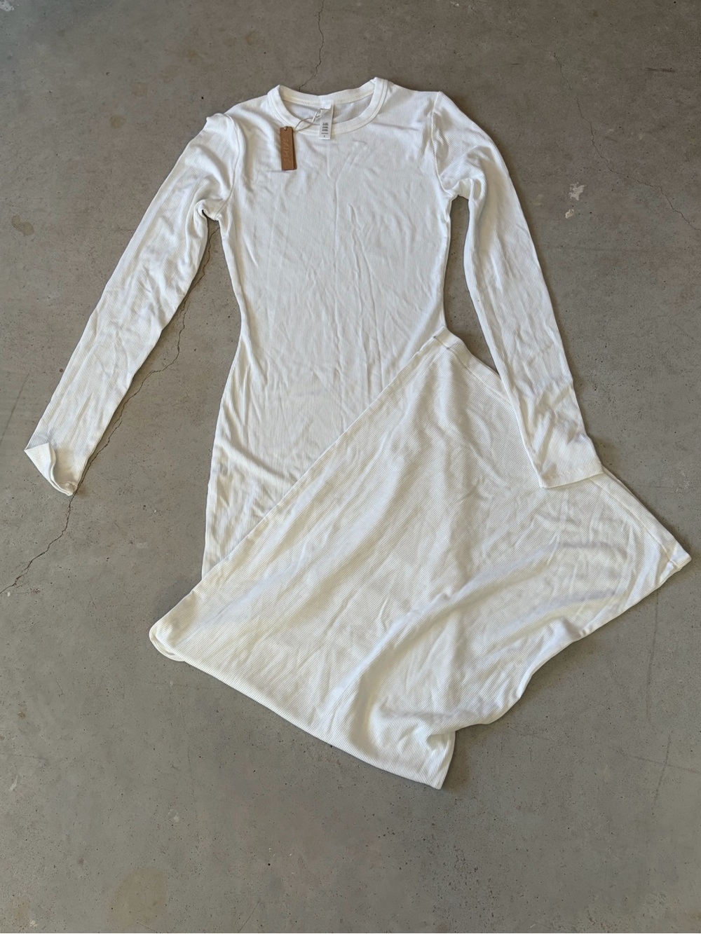 NWT SKIMS Soft Lounge Long Sleeve Dress Marble L - Picture 6 of 6